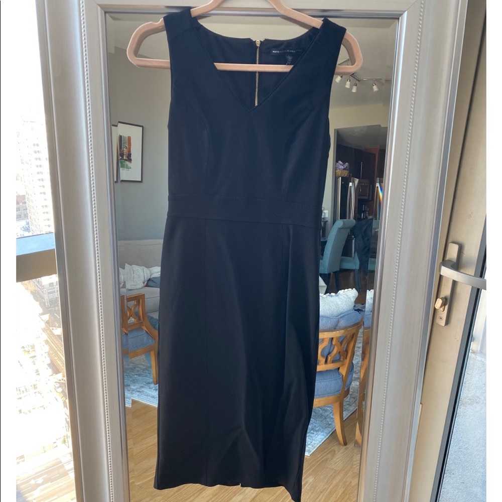 WHBM knit black work dress.